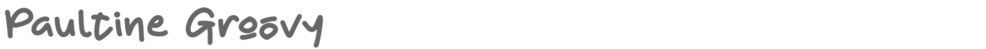 Sample characters Paultine Groovy Font